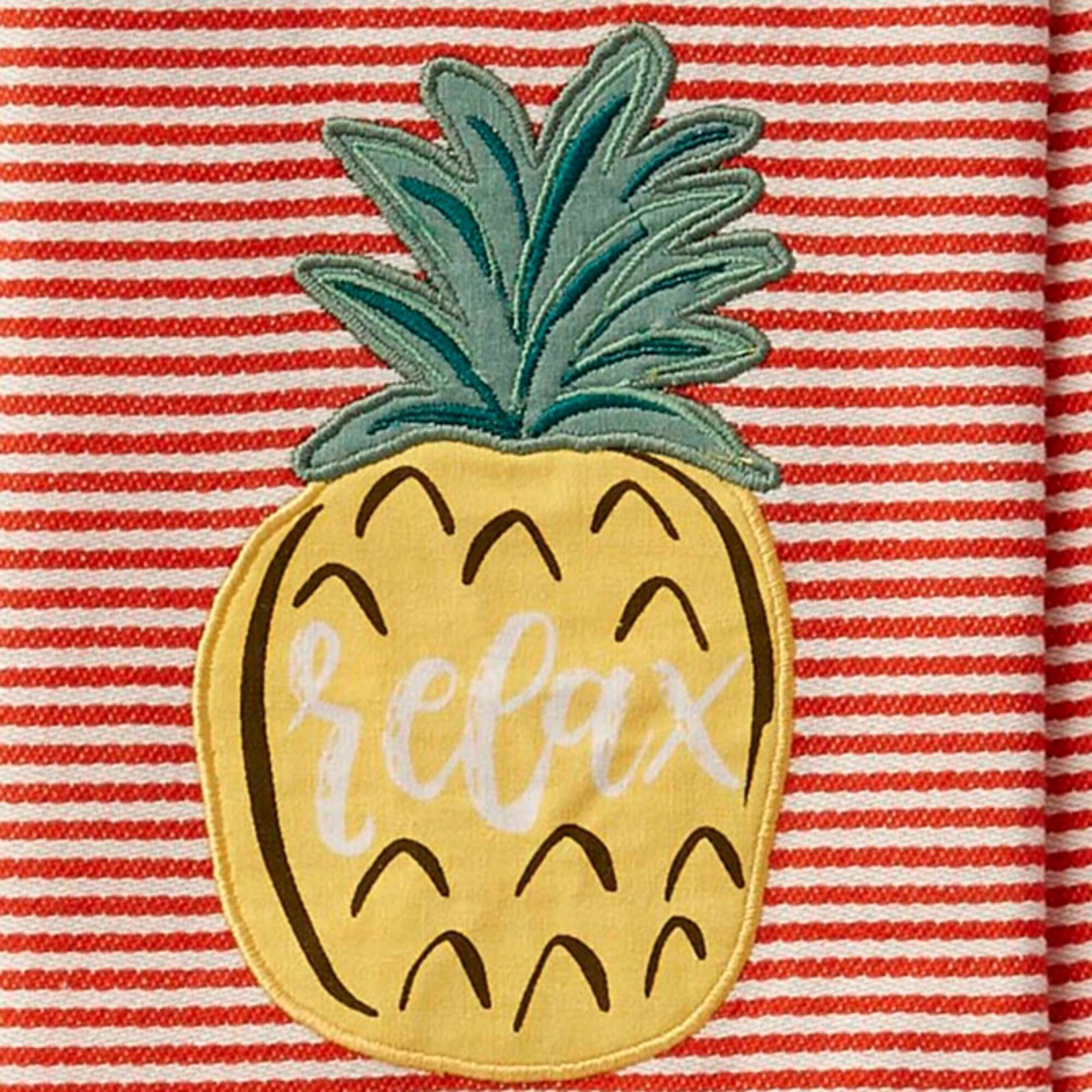 DII® Island Tropics Pineapple Embellished Dish Towels, 3ct.
